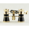 Бинокль театральный VEBER OPERA БГЦ 3x25 лорнет, черный/золотой 10988
